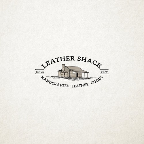 Leather design with the title 'Classic looking logo'