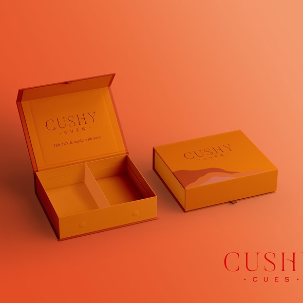 Orange packaging with the title 'Luxury card box'