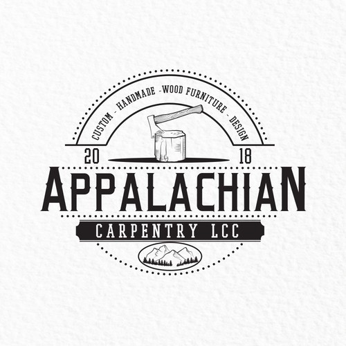 Carpentry design with the title 'Logo design contest entry'