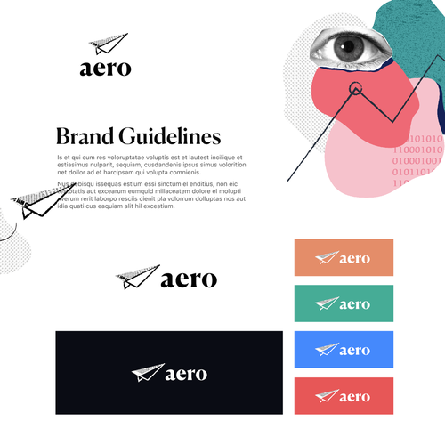 Boutique design with the title 'Brand Guidelines for aero'