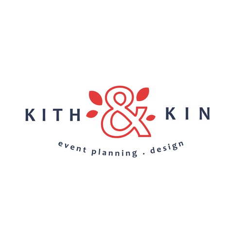 Event planner logo with the title 'kITH kIN'