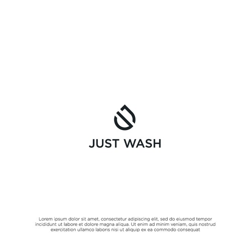 Car wash design with the title 'Just Wash Simple Logo'