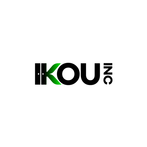 Black and green logo with the title 'IKOU'