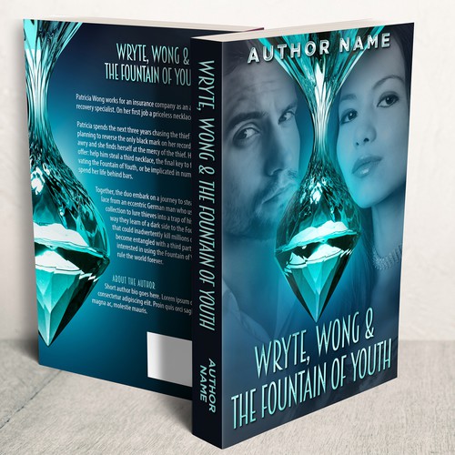 Jewel design with the title 'Book Cover: Mystery Thriller Novel'