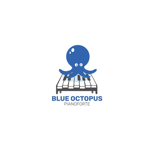 Piano logo with the title 'Logo for blue octopus'