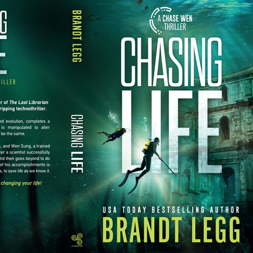 Suspense book cover with the title 'Chasing Life - A Chase Wen Thriller'