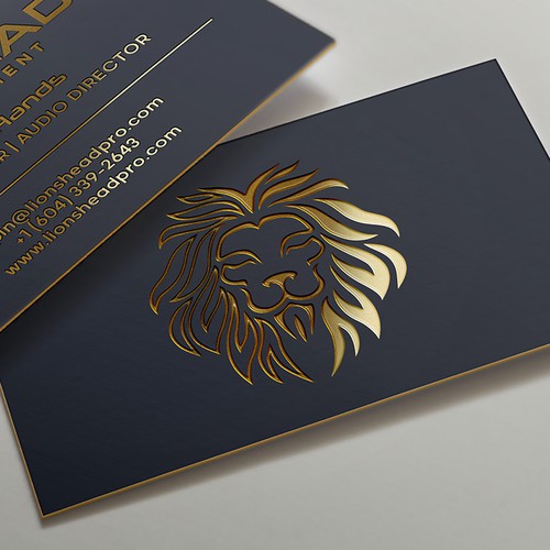 Lion design with the title 'Business card design'