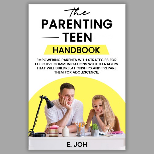 Handmade book cover with the title 'The Parenting Teen Handbook'