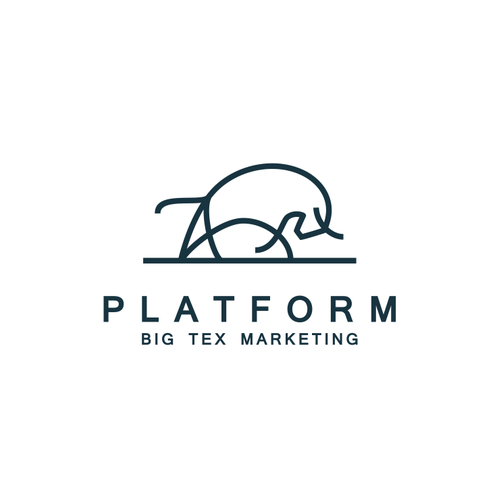 Bull logo with the title 'Create a minimalist agency logo design'