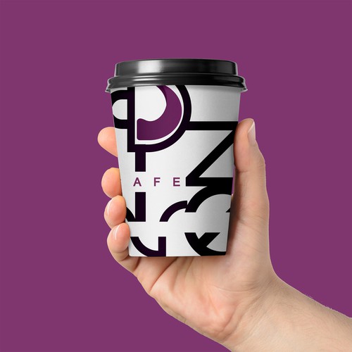 Logo packaging with the title 'Cafe Takeaway Cup'