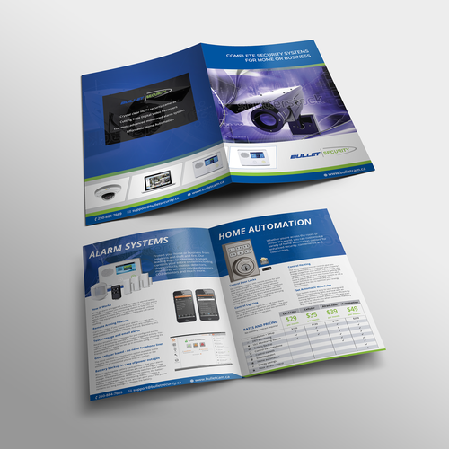 Table design with the title 'Bullet Security Brochure'