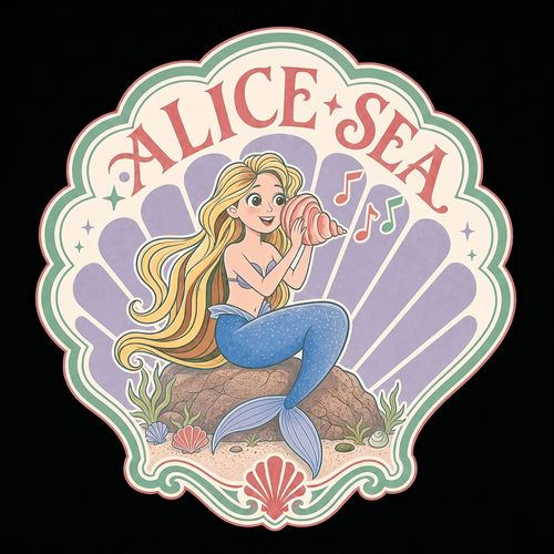 Sea t-shirt with the title 'Beautiful Mermaid T shirt Design'