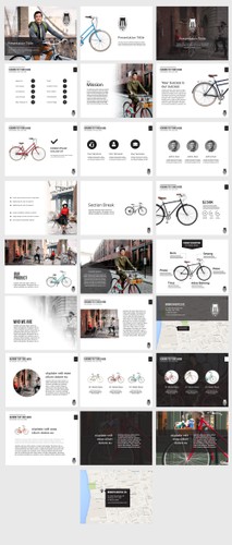 Sleek design with the title 'Powerpoint Design for Lifestyle Brand - Title Page & Master Slide'