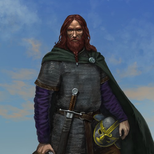 Knight design with the title 'Vilsind'