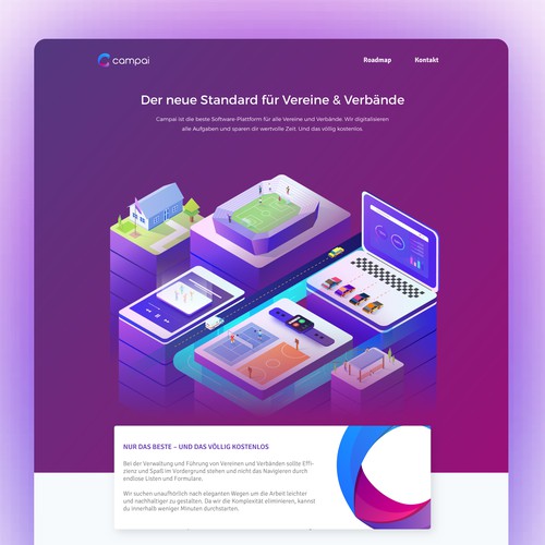 City artwork with the title 'Isometric illustration for website's hero image.'