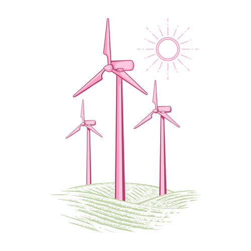 Sun t-shirt with the title 'Windmills'