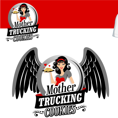 Candy design with the title 'create a logo for Mother Trucking Cookies'