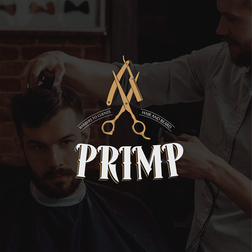 Scissors design with the title 'Primp Logo'