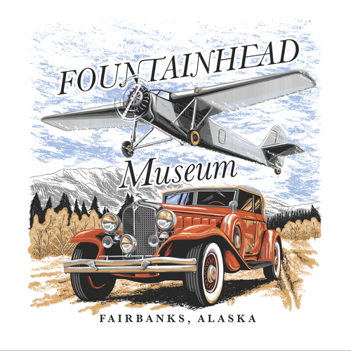 Automotive t-shirt with the title 'Fountainhead Museum Unisex T-shirt'