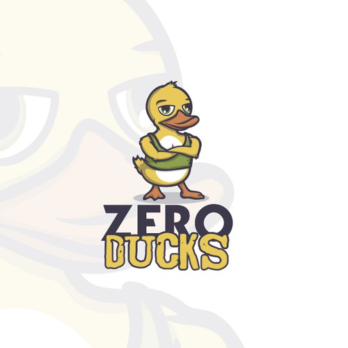 Animal-mascot logo with the title 'Logo design for outdoor fitness sessions "Zero Ducks"'