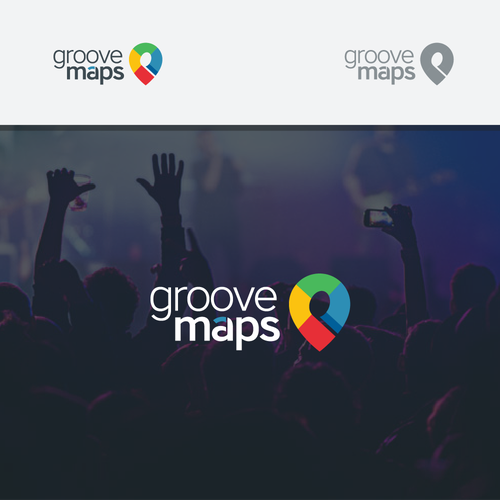 Treble clef logo with the title 'GrooveMaps'