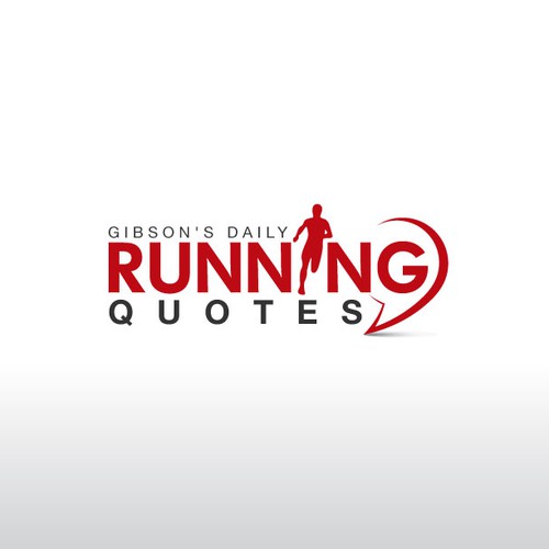 Motivational logo with the title 'Gibson's Daily Running Quotes'