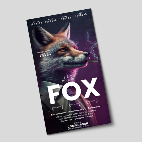 Dramatic design with the title 'Life360 Movie Poster Design'