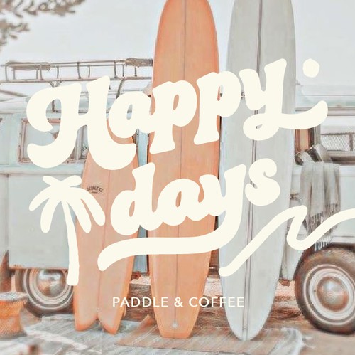 Happiness design with the title 'Happy days branding'