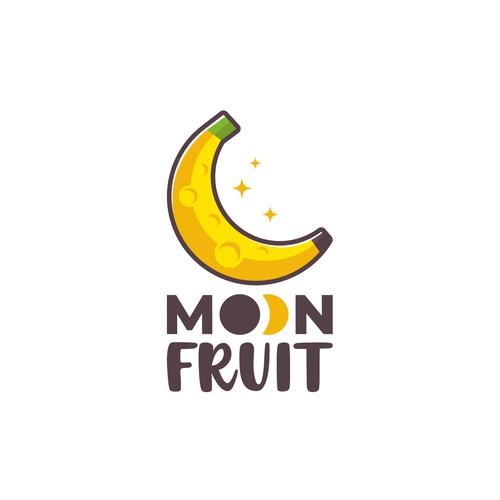 Banana logo with the title 'Moon Fruit'
