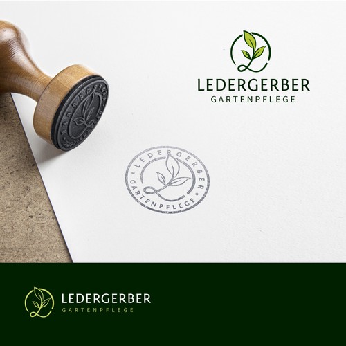 Round logo with the title 'logo design'