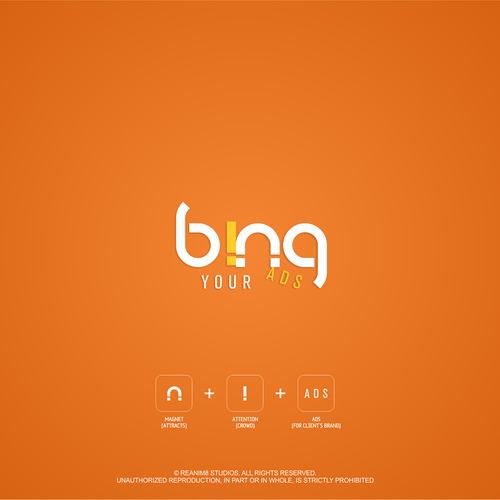 Browser logo with the title 'Search engine advertising service'