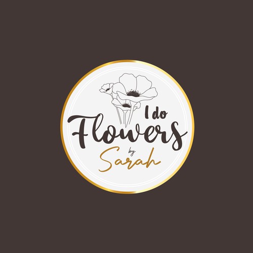 Floral logo with the title 'I Do flowers by Sarah'