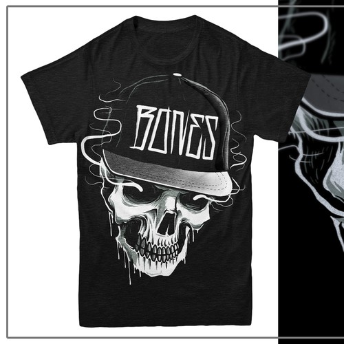 Dandelion design with the title 'Skull'