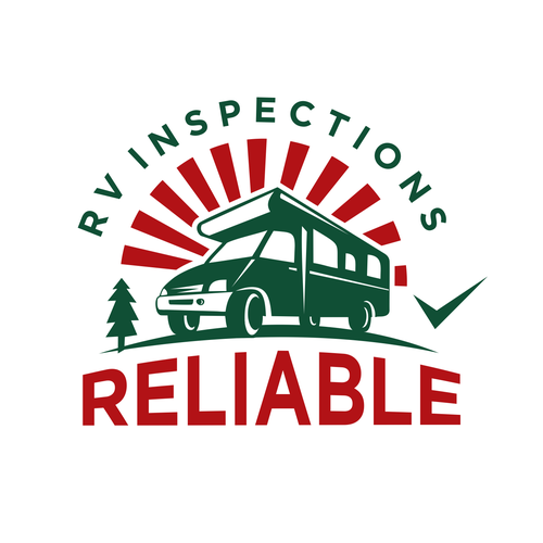 Road trip logo with the title 'Adventure RV Trailer Camper Logo'