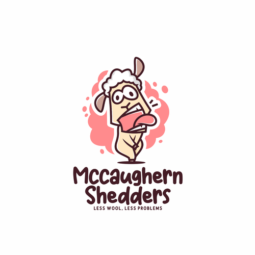 Sheep design with the title 'Fun, Dynamic, Spooky Logo for Mccaughern Shedders'
