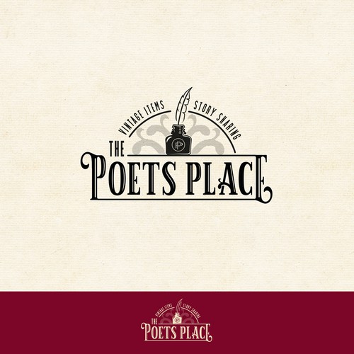 Victorian logo with the title 'Logo design for The Poets Place'