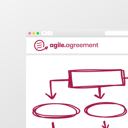 Framework design with the title 'Logo concept for AGILE framework'