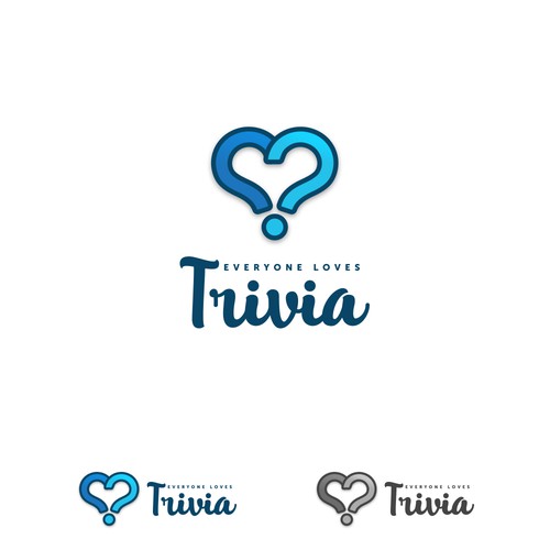 Quiz design with the title 'Logo concept for trivia subscription service'