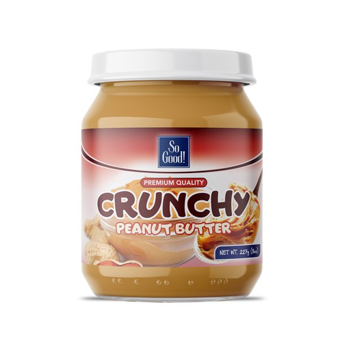 Peanut butter design with the title 'Peanut butter label design'