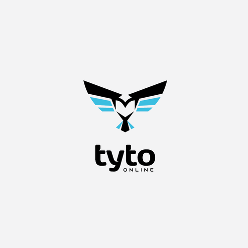 Owl logo with the title 'Abstract Owl logo for gaming company'