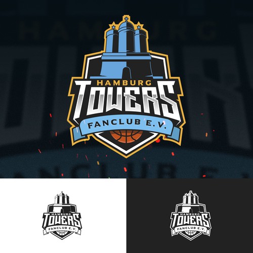 Tower design with the title 'Hamburg Towers Fanclub e.V.'