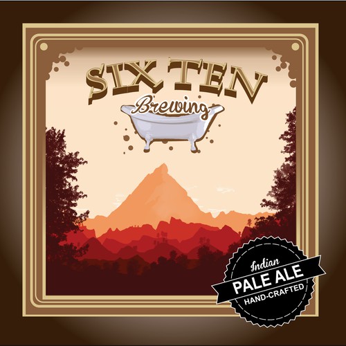 Brewery artwork with the title 'Concept Label for a brewery'