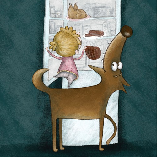 Cute artwork with the title 'cute children's illustration'