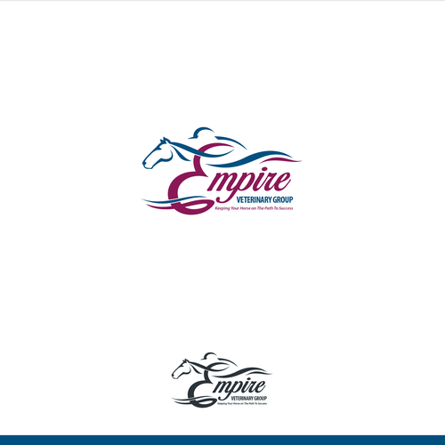 Horse stable logo with the title 'Empire veterinary group'