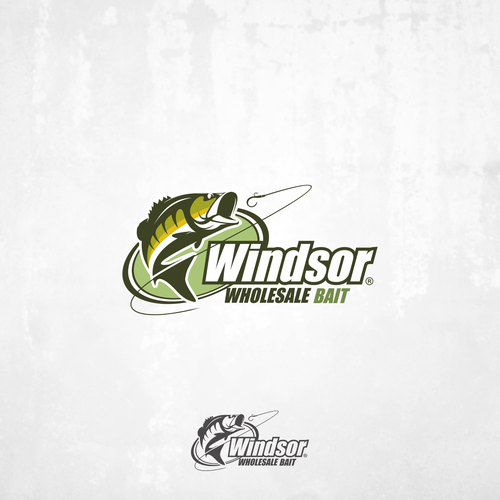 Fishing logo with the title 'Windsor Wholesale bait'