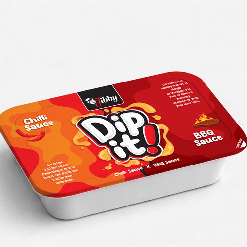 Unique label with the title 'Label Dip it Sauce'