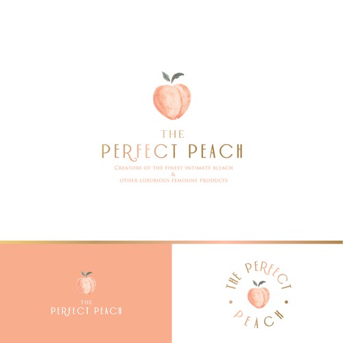 Peach logo with the title 'Watercolor logo '