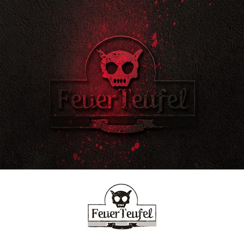 Devil logo with the title 'Feuerteufel'