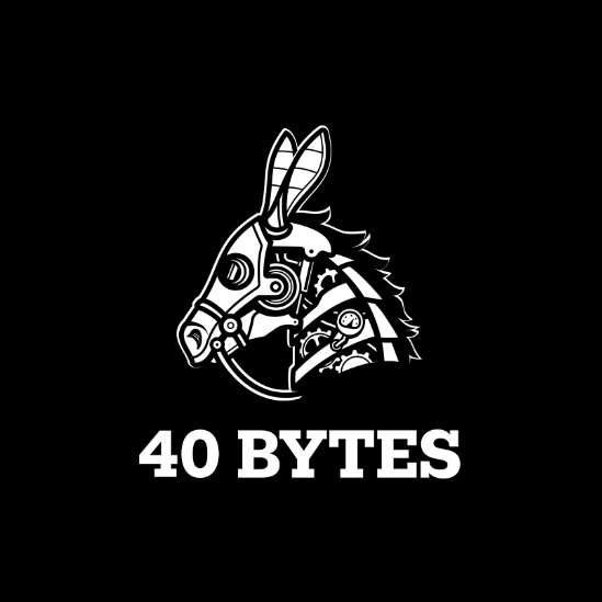 Mechanical design with the title '40 Bytes'