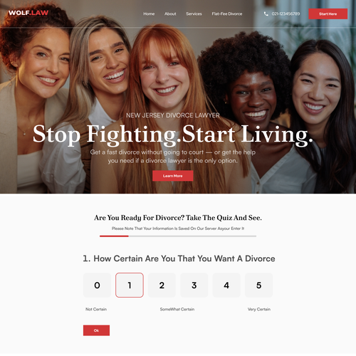 Women website with the title 'Divorce Lawyer Website Focused On Women'